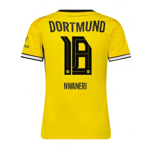 Borussia Dortmund Ethan Nwaneri #18 Hjemmebanetrøje Dame 2026-27 Kortærmet